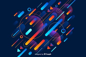 Modern background with gradient dynamic shapes Free Vector