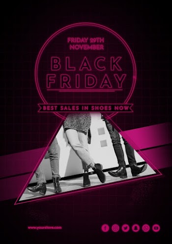 Modern black friday cover mockup Free Psd