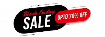 Modern black friday sale banner with offer details Free Vector