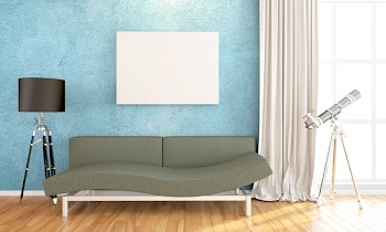 Modern bright interior . 3D render