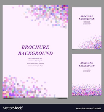 Modern brochure template design from square tiles vector image