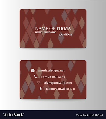 Modern business card print template trending vector image