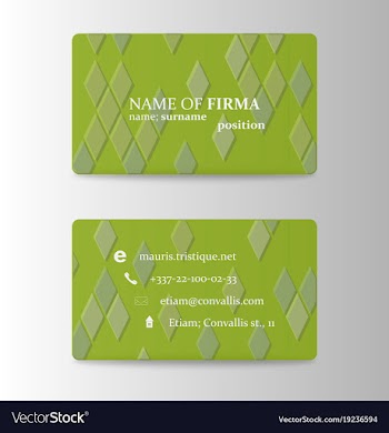 Modern business card print template trending vector image