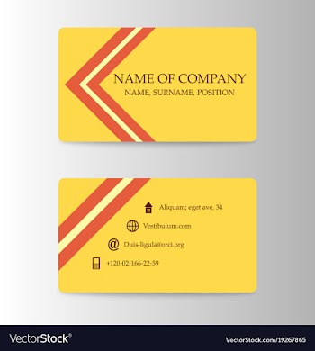 Modern business card print template trending vector image