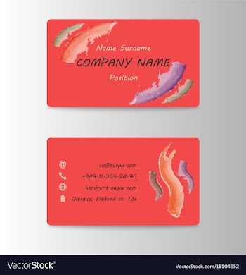 Modern business card print templates personal vector image