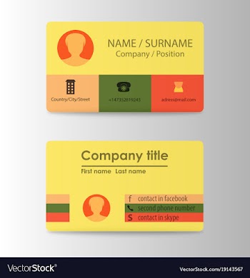 Modern business card print templates personal vector image