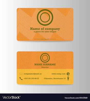 Modern business card print templates personal vector image