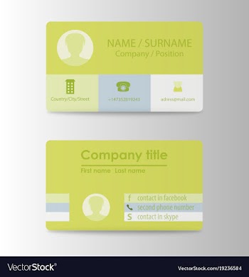 Modern business card print templates personal vector image