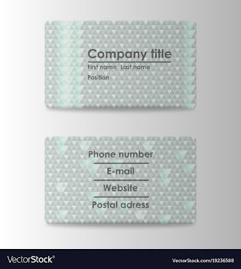 Modern business card print templates personal vector image