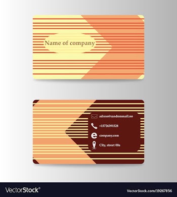 Modern business card print templates personal vector image