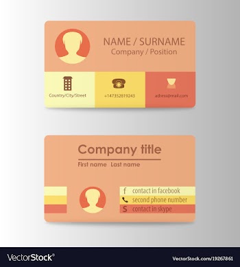 Modern business card print templates personal vector image
