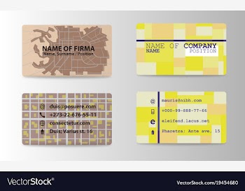 Modern business card print templates personal vector image