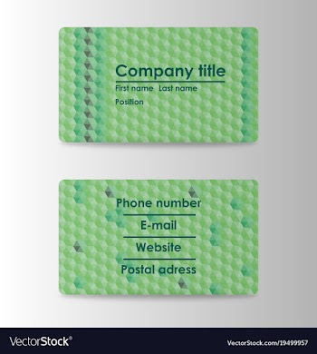 Modern business card print templates personal vector image