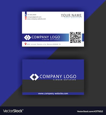 modern business card template blue colors