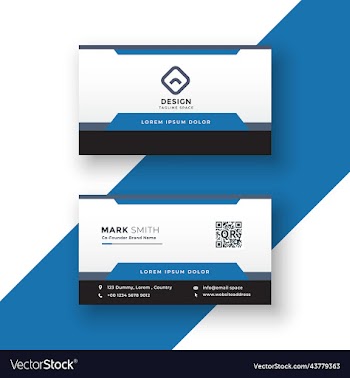 modern business card template blue colors