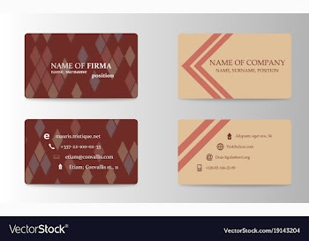 Modern business card template vector image