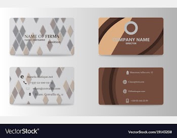Modern business card template vector image