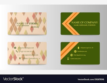Modern business card template vector image