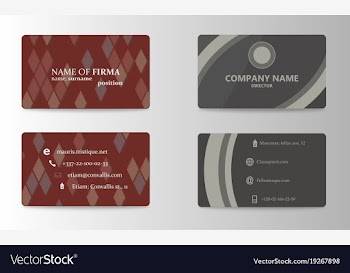 Modern business card template vector image