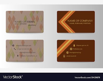 Modern business card template vector image