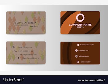 Modern business card template vector image