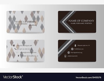 Modern business card template vector image