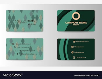 Modern business card template vector image