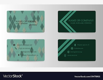 Modern business card template vector image