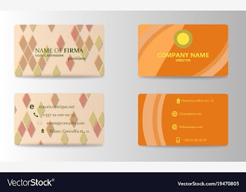Modern business card template vector image