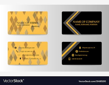 Modern business card template vector image