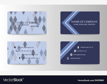 Modern business card template vector image