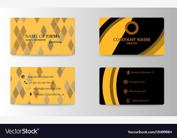 Modern business card template vector image