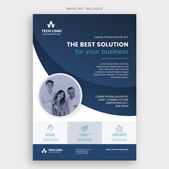 Modern business flyer template Free Vector