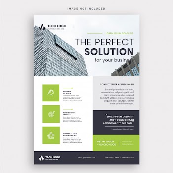 Modern business flyer template Free Vector