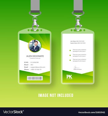 Modern business id card vector image