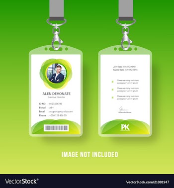 Modern business id card vector image