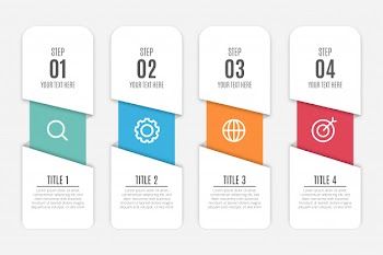 Modern business infographic background Free Vector