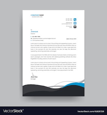 modern business letterhead design template