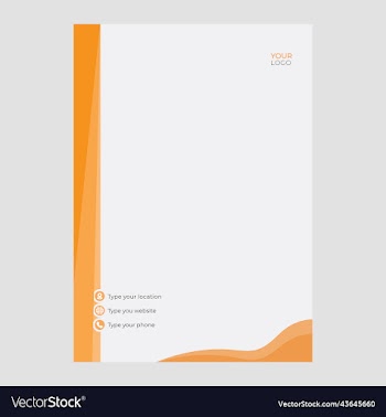 modern business letterhead design template