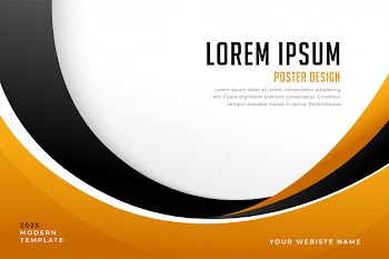 Modern business style presentation poster background Free Vector