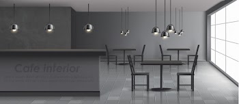 Modern cafe banner