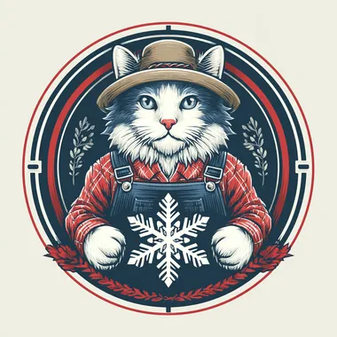 Modern Cat Farmer Logo Design Modern Cat Farmer Logo Design