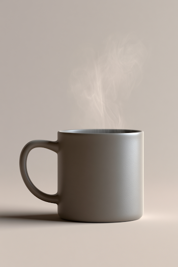 Modern Ceramic Coffee Mug with Steam