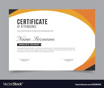 modern certificate template design layout