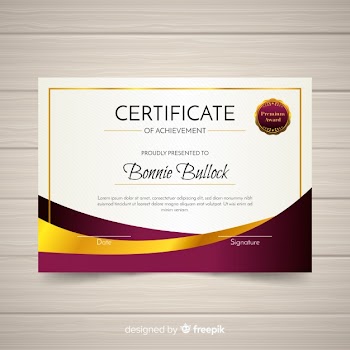 Modern certificate template with abstract design
