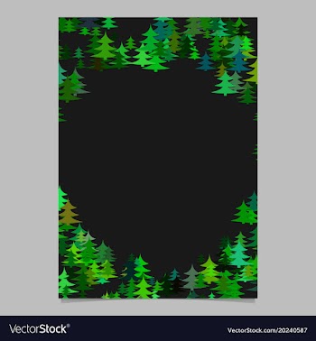 Modern chaotic christmas design pine tree card vector image
