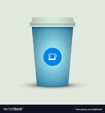 Modern coffee cup to go vector image