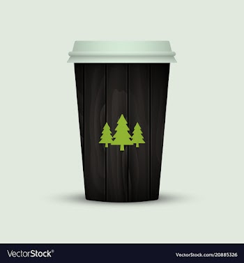 Modern coffee cup to go vector image