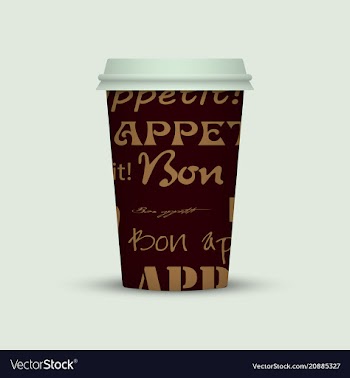 Modern coffee cup to go vector image