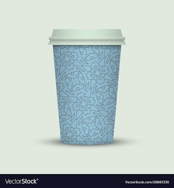 Modern coffee cup to go vector image